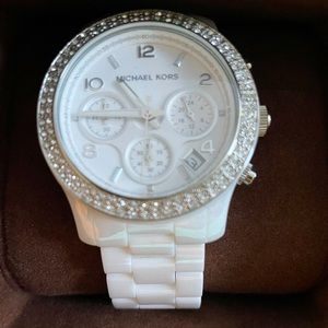 Brand new white Michael Kors watch